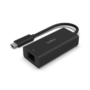 belkin usb type c to 2.5 gb ethernet adapter, usb-if certified thunderbolt 3 & 4 / usb-c to lan network adapter compatible with macbook pro/air, ipad pro, xps, surface, and other usb c devices