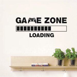 UILMNIY Kids Room Game Zone Loading Decor Wall Sticker Boys Bedroom Gaming Room Wall Decal Living Room Wall Art Mural AFN112 (57x25cm)