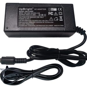 UpBright 12V - 19V AC/DC Adapter Compatible with PryMAX R300 PS-YXA330 330W M330 Portable Power Station 298Wh 3.7V 80000mAh 296Wh Lithium Ion Battery JYH32-1903420 19VDC 3A 3.42A 19.0V Supply Charger