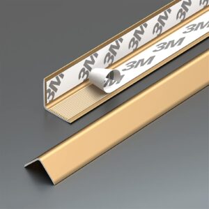 gold corner protectors，aluminum corner guards trim for wall furniture，metal self adhesive 90-degree angle edge trim strip for living room bedroom bathroom doorway decor (color : l 150cm/59in, size :