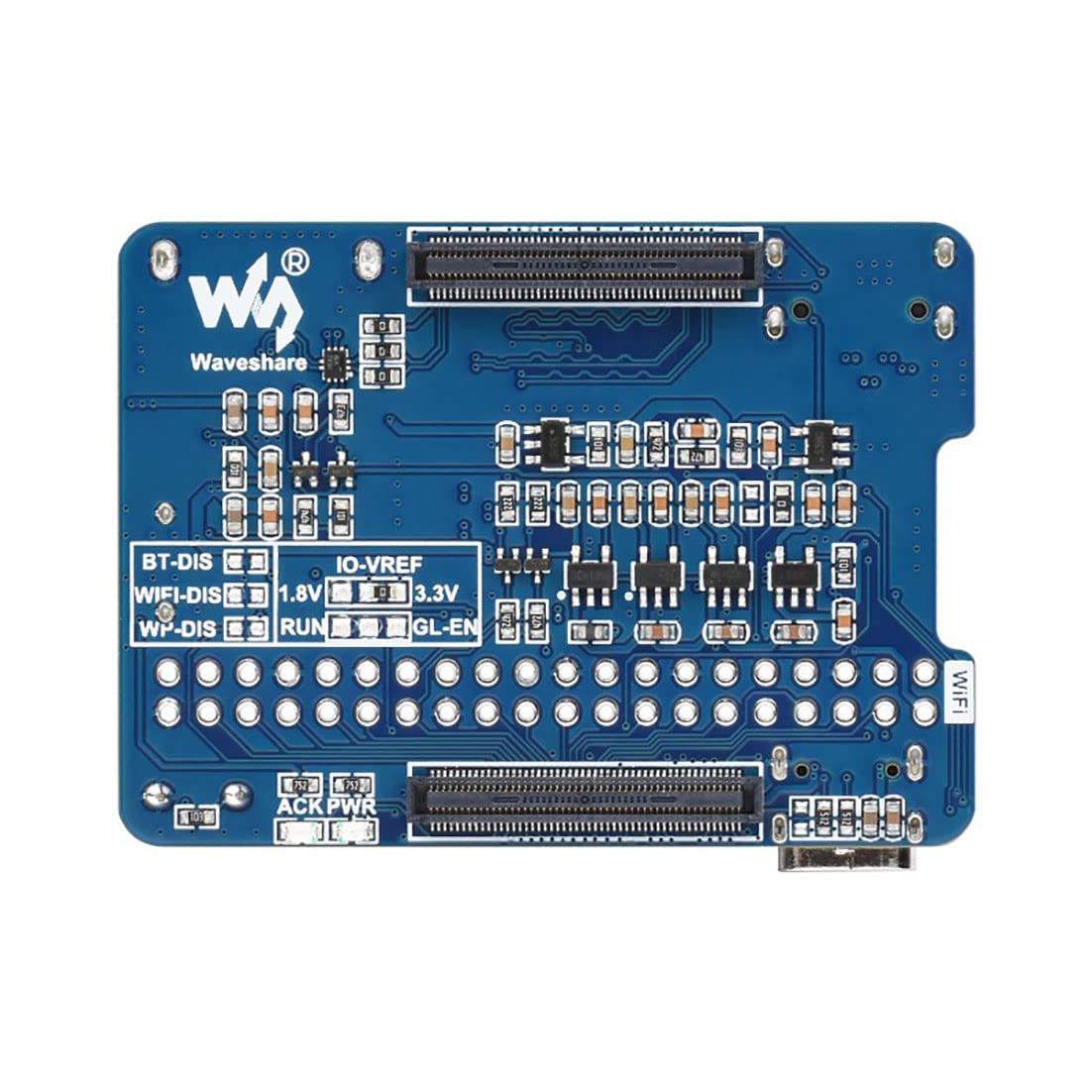 Nano Base Board C Version for Raspberry Pi Compute Module 4 Lite/eMMC (CM4 not Include), with 8MP 160°FOV Camera, Same Size As The CM4