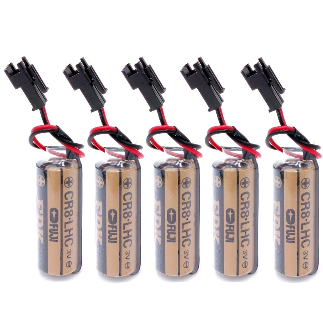 zoyfayl 5 Pcs 2600mAh Lithium Battery Replaces Fuji FDK CR8.LHC 17430, Toto CR8-LHC TH559EDV410R, TOTO THP3053 Back Up Batteries for Eco EFVS, Toto Flush Valves and Faucets