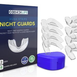 Coordi Life Hush Strips Night Guards for Clenching, Grinding- Custom Moldable Mouthguard for Better Sleep Sports Mouthpiece, Straightening, Whitening Trays