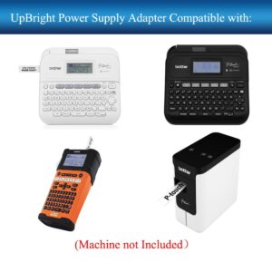 UpBright 12V AC/DC Adapter Compatible with Brother P-Touch D410 PT-D410 PT-D410VP D460BT PT-D460BT PT-D460BTVP Label Maker Printer ADE001A AD-E001A US UU324-1220 2A 12VDC Power Supply Battery Charger