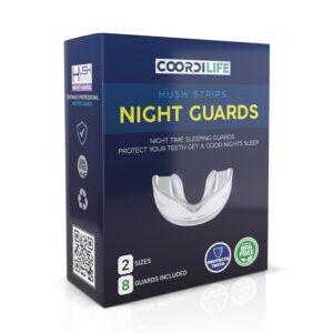 Coordi Life Hush Strips Night Guards for Clenching, Grinding- Custom Moldable Mouthguard for Better Sleep Sports Mouthpiece, Straightening, Whitening Trays