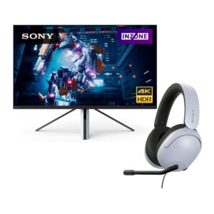 sony 27-inch inzone m9 4k hdr 144hz gaming monitor (sdm-u27m90) bundle with inzone h3 wired gaming headset (2 items)