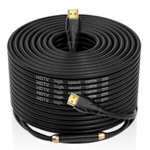 4k hdmi cable 85ft, high speed hdmi cables (hdmi2.0,18gbps,1080p)-ethernet audio return video 4k hdmi cable, ultra high speed gold plated connectors, compatible with playstation arc ps3 ps4 pc hdtv