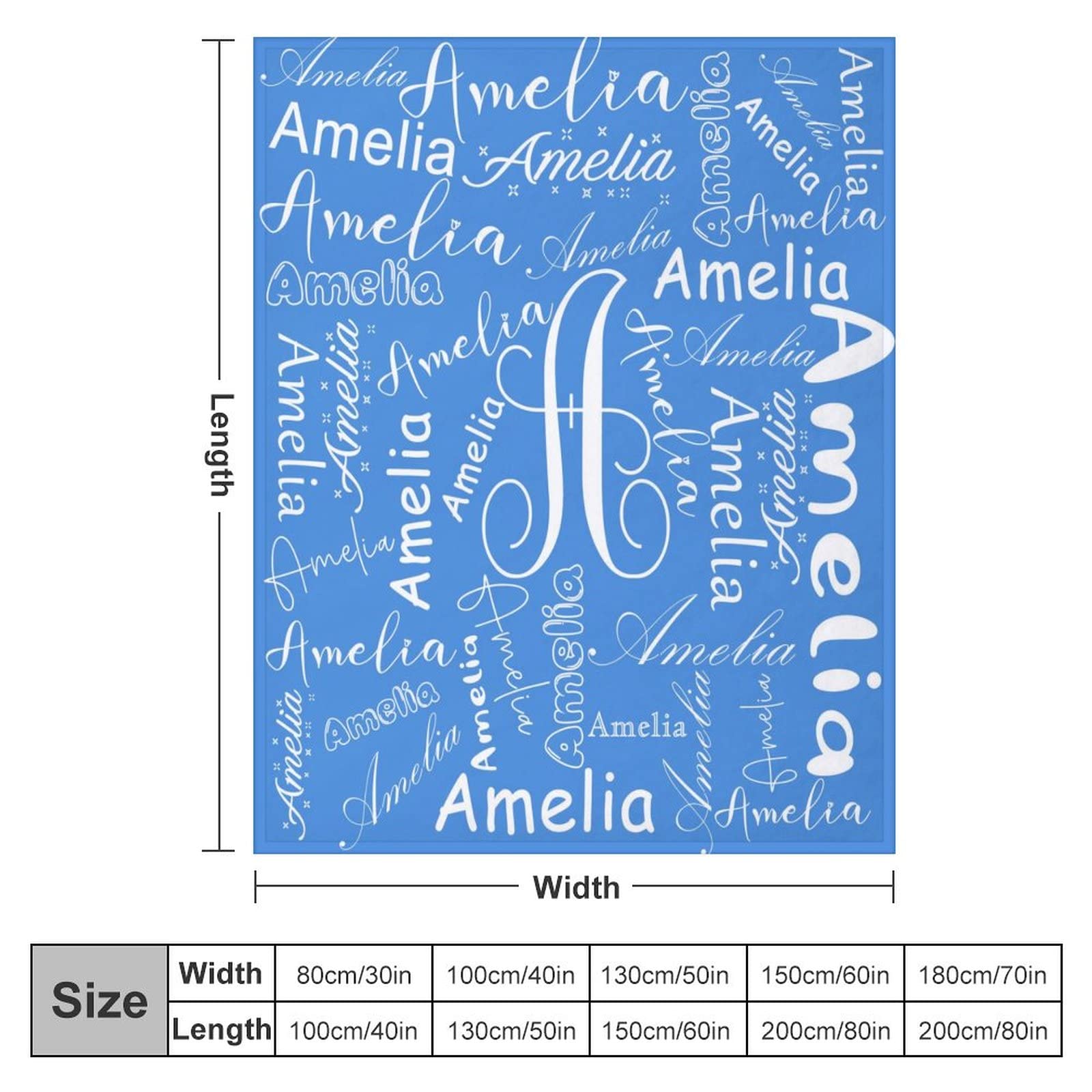 Oplamigy Personalized Blanket for Kids Adults Personalized Name Blanket Custom Blanket with Name for Boys Girls Soft Baby Customized Blanket Gifts for Christmas Birthday Valentines Day 50"*60"