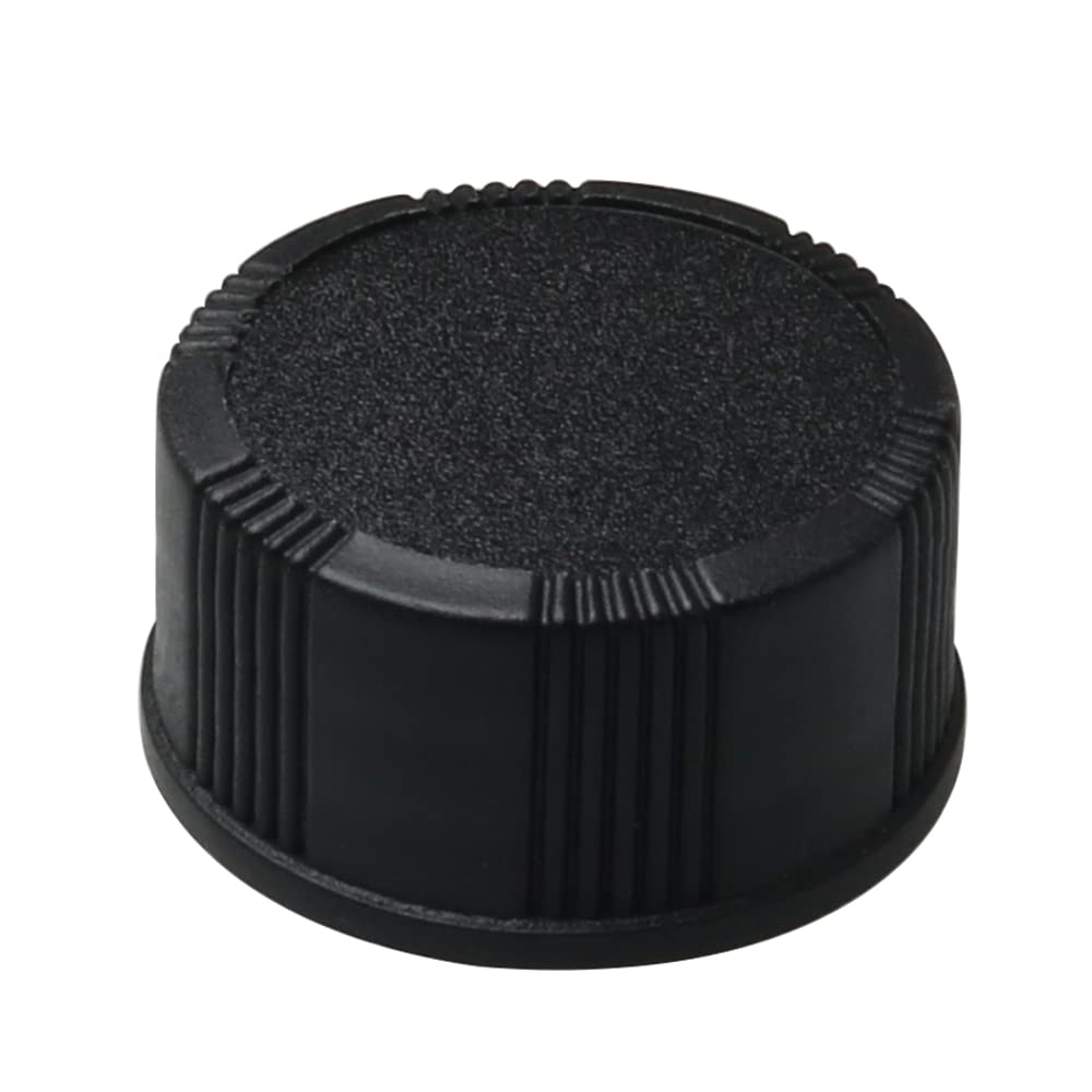 MEETOOT 12pcs Phenolic Resin Cover 28 Threads 20mm Black Poly Seal Screw Caps for Daily Chemicals, Food, Cosmetics Bottles