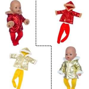 8 pcs 2023 New Down jacket + leggings Doll Clothes Fit For 18inch/43cm born baby Doll clothes reborn Doll Accessories