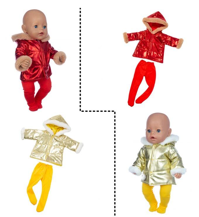 8 pcs 2023 New Down jacket + leggings Doll Clothes Fit For 18inch/43cm born baby Doll clothes reborn Doll Accessories