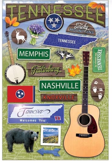 State Tennessee 3D Destinations Stickers