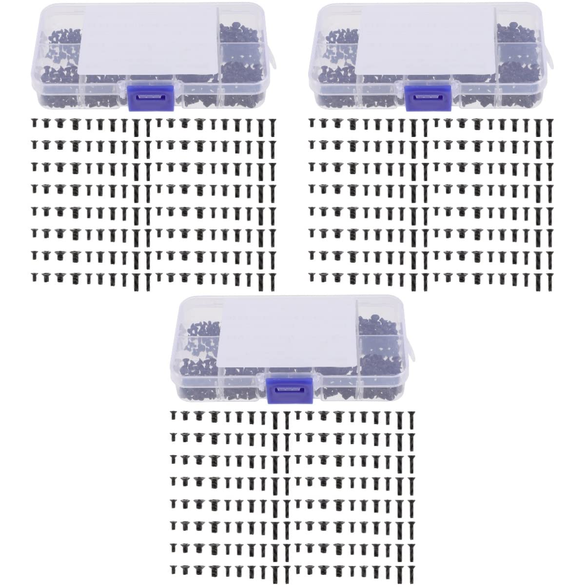 Mobestech 3 Sets Computer Repair Screws Flat Head Screw Wood Screws Flat Head Cap Screws Countersunk Screws Computer Part Countersunk Head Wood Screw Drilling Screw M2 Screws Laptop Screws