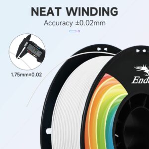 Creality 3D Printer Filament, PLA Plus Filament 1.75mm White, PLA Pro Toughness Upgraded Dimensional Accuracy +/- 0.03mm, 1KG Spool(2.2lbs) Ender PLA+ Filament for Most 3D Printer