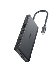 anker 552 [usb]-[c] [hub] (9-in-1) with 100w power delivery, [4k]@30hz [hdmi], 4 [usb]-[c] and [usb]-a data ports, ethernet and sd/microsd [c]ard slot for macbook, hp, dell laptops, and more