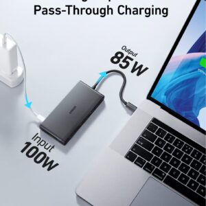 Anker 552 [USB]-[C] [Hub] (9-in-1) with 100W Power Delivery, [4K]@30Hz [HDMI], 4 [USB]-[C] and [USB]-A Data Ports, Ethernet and SD/microSD [C]ard Slot for MacBook, HP, Dell Laptops, and More