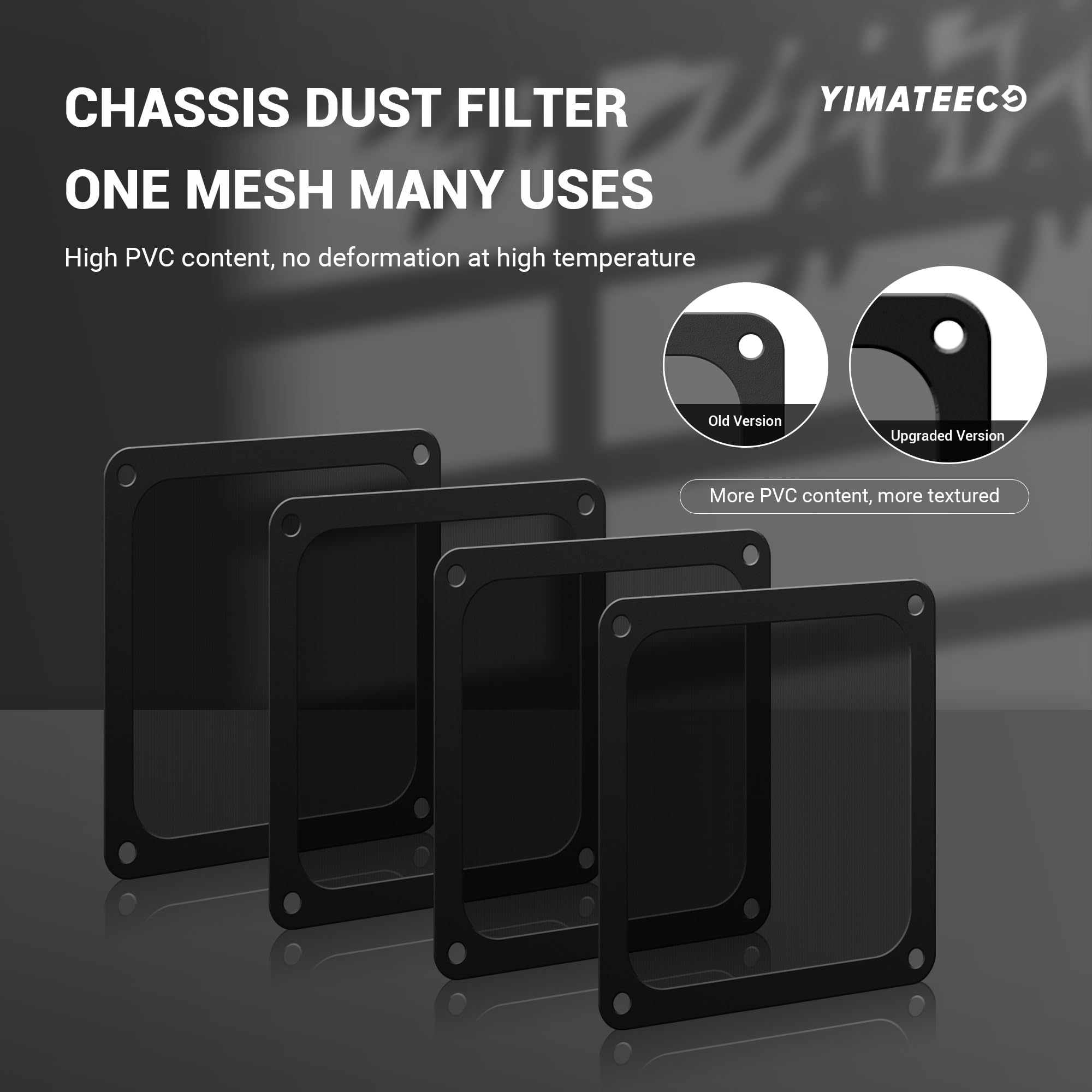 Dust Filter PC 120mm for Computer Cooler Fan/PSU/Routers Nylon 80 Mesh, Magnetic Frame PC Fan Dust Mesh PC Cooler Filter Dustproof Computer Fan Grills (Nylon, 120 * 120mm, 2pcs, Black)