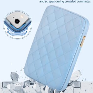 Dadanism 9-11" Tablet Sleeve for iPad 10.2 9/8/7th, iPad 10th Gen 10.9, iPad Pro 11 M4, iPad Air 11", iPad Air 5/4 10.9, Galaxy Tab A9+/S9 FE/A8, Puffy Padded Protective iPad Carrying Case, Blue