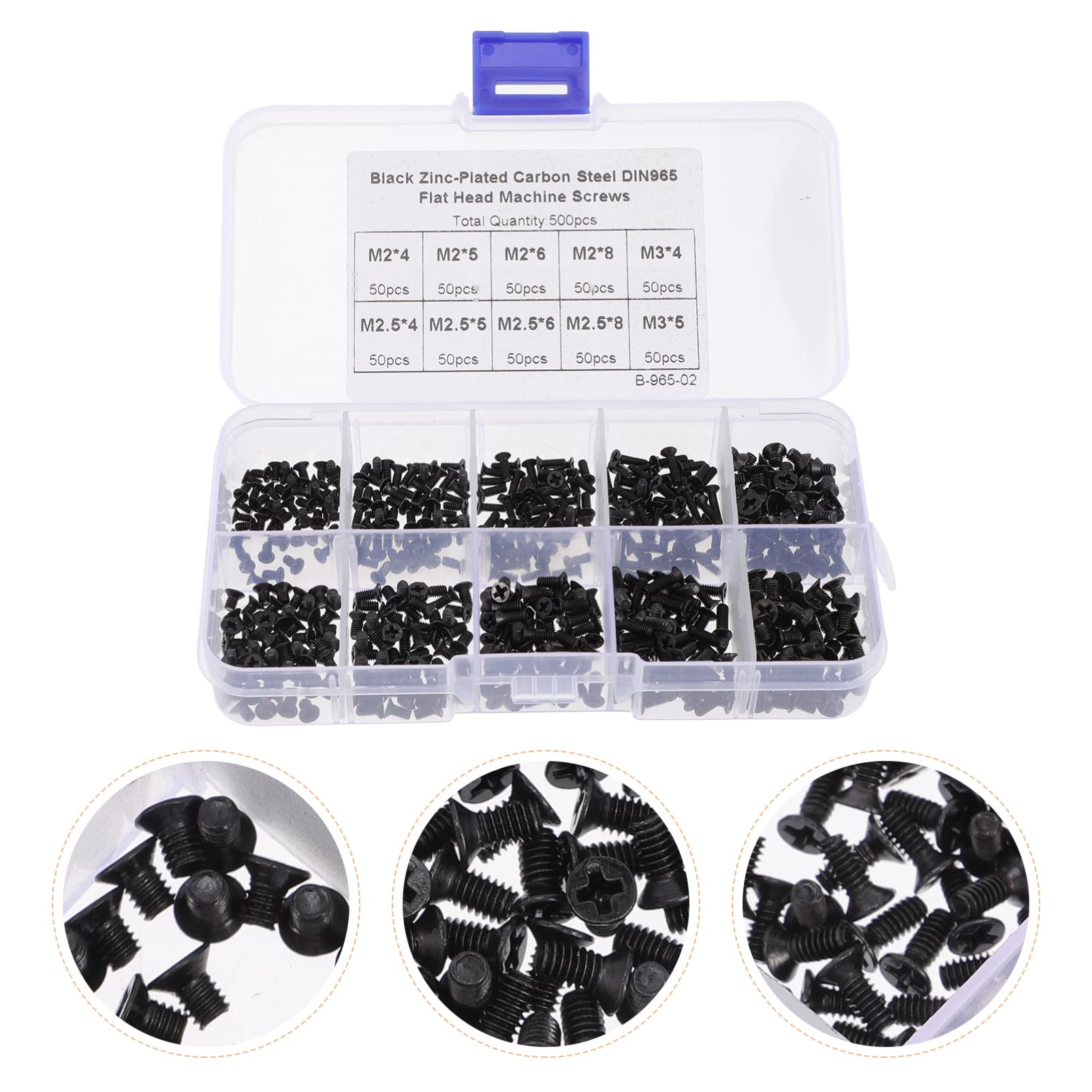 Mobestech 3 Sets Computer Repair Screws Flat Head Screw Wood Screws Flat Head Cap Screws Countersunk Screws Computer Part Countersunk Head Wood Screw Drilling Screw M2 Screws Laptop Screws