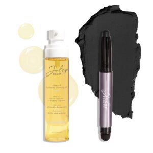 julep makeup remover perfection set: eyeshadow 101 creme to powder onyx matte eyeshadow stick and vitamin e cleansing oil and makeup remover