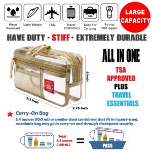 Rough Enough Clear Toiletry Bags for Traveling Toiletries Makeup bag Travel Cosmetic Bags for Women and Men