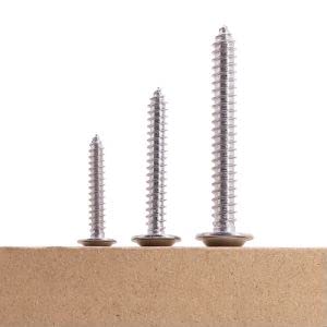 M4 x 12mm (80 pcs) Flanged Button Head Socket Cap Sheet Metal Screws, 304 Stainless Steel 18/8, Allen Hex Drive 2.5mm, Wood Screws with Self Tapping Point