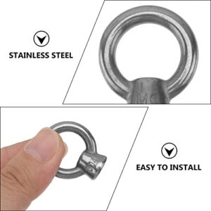 CUBTOL Screws Fastener Ring Rope Eyelets Bolt Duty Lifting Threaded Stainless Thread Steel Bolts Heavy Shaped for Nut Device Female Eye Eyelet Shape Nuts Parts Fasteners