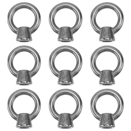 CUBTOL Screws Fastener Ring Rope Eyelets Bolt Duty Lifting Threaded Stainless Thread Steel Bolts Heavy Shaped for Nut Device Female Eye Eyelet Shape Nuts Parts Fasteners