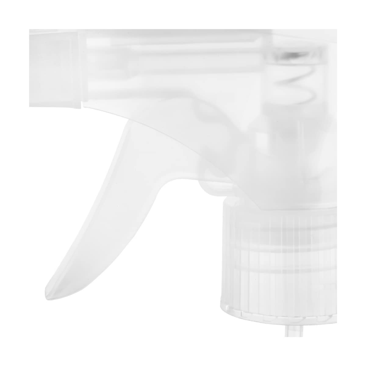 DOMPEL Trigger Sprayers valves, color clear, thread 28/410, made with stainless steel springs and glass balls, with spray and stream Model 101D. (Spray heads only, bottles not included) (2)