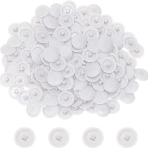 Mini Skater 200Pcs Screw Caps Plastic Self-Tapping Screw Hole Cap Covers for Diameter 7mm Flat Cross Screw Lids Furniture Fittings, (White)