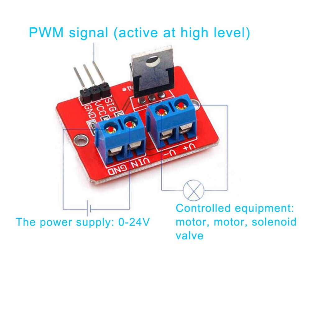 Treedix 6PCS IRF520 Driver Module MOS Tube Field Effect Tube Driver Module ARM Compatible with Raspberry Pi