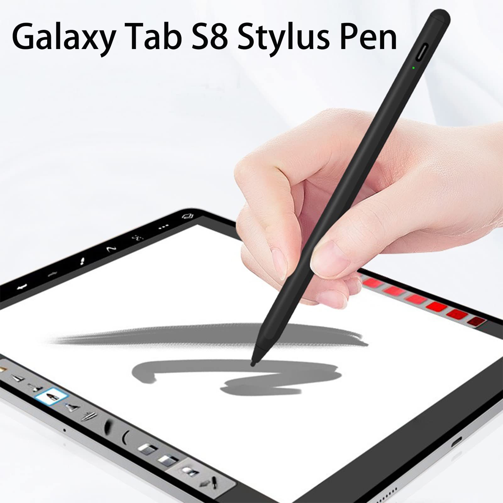 Galaxy Tab S8 S Pen withBluetooth Replacement for Samsung Galaxy Tab S8, Tab S8+, Tab S8 Ultra Stylus Pen (EJ-PT870BJEGUJ)(Black)