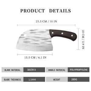 TJ POP Meat Cleaver 6.2 inches, Ultra Sharp Lightweight Chinese Cleaver Knife, Full-tang Chopping Knife 30Cr13 Steel Blade Thickness 1.5 mm, Fish Shape Series HP01004