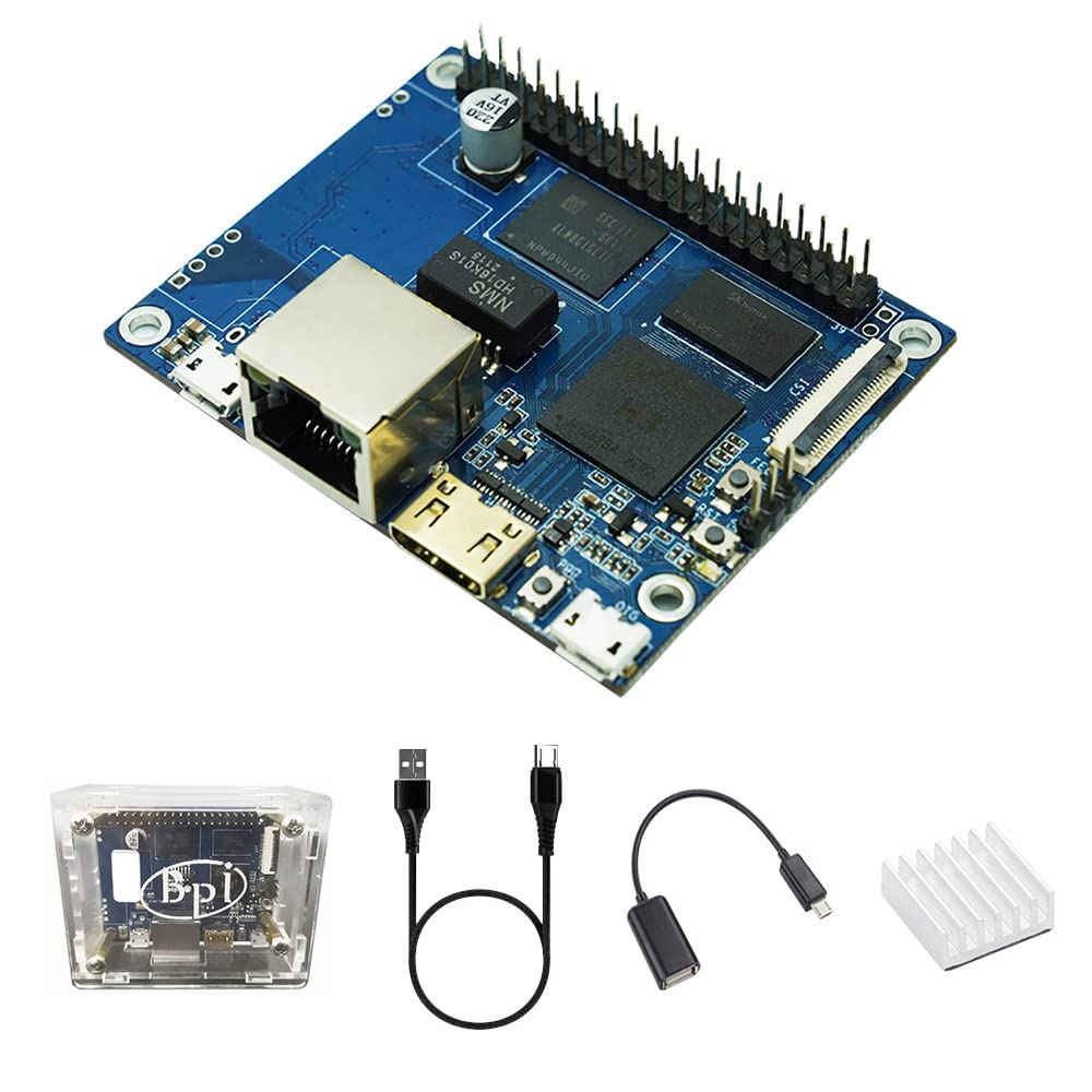 youyeetoo BPI-P2 Zero Open Source Singal Board Computer, Software Same as BPI-M2 Zero,Provide Armbian Rapbian,Add 8GB eMMC/PoE interface/100M LAN (Case Bundle)