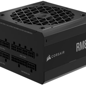 Corsair RM850e Fully Modular Low-Noise ATX Power Supply (Dual EPS12V Connectors, 105°C-Rated Capacitors, 80 Plus Gold Efficiency, Modern Standby Support) Black