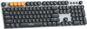 protoarc bluetooth mechanical keyboard for office, mech k300 wireless tactile quiet comfortable keyboard with backlit keys, 2.4g/usb-c/bluetooth, rechargeable, programmable for mac/windows/android