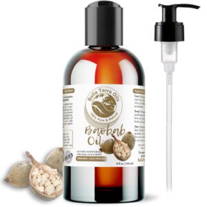 Bella Terra Oils - Baobab Oil 8 oz - Derived from the Majestic Baobab Tree, Enriched with Vitamin A & F, For a Smooth, Plush Skin Experience