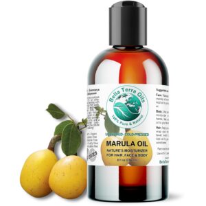 Bella Terra Oils - Marula Oil 8 oz - Cold-Pressed, Rich in Amino Acids & Antioxidants, the Epitome of Luxury Face Oil, Boost Your Glow