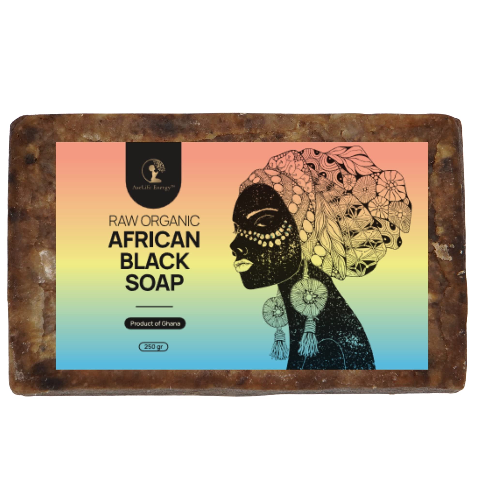 AseLife Energy™ RAW HANDMADE AFRICAN BLACK SOAP ~WE LOVE YOU FAMILY!~NOURISH YOUR SACRED SKIN!~250 g