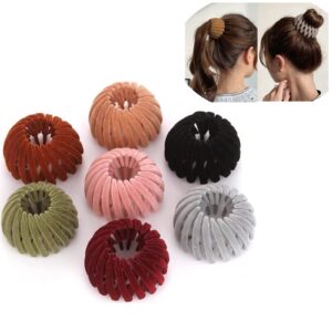 7PCS Birds Nest Hair Clip Holder and Lazy Plate Hairpin for Thin Hair