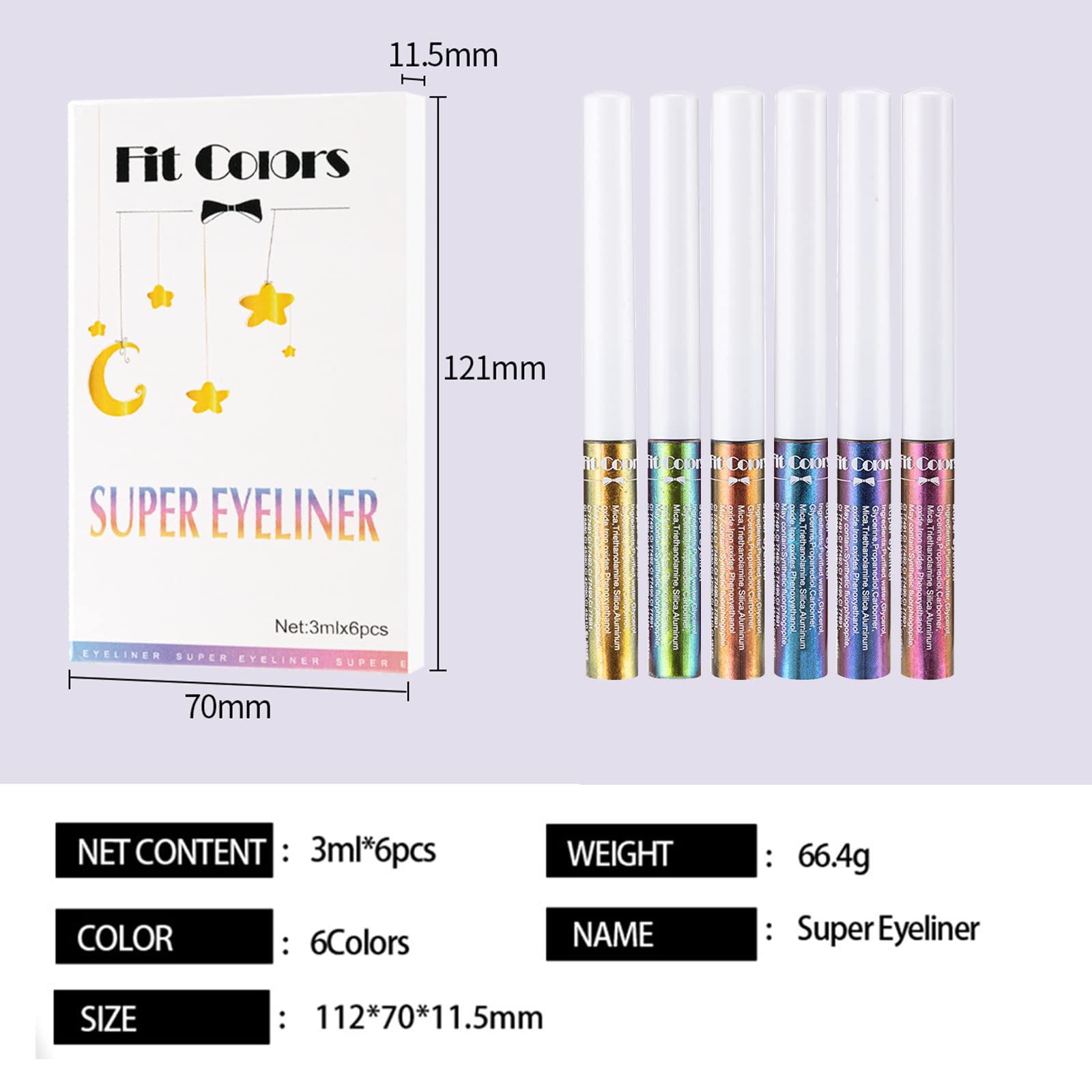 Mrettick 6 Colors Chameleon Liquid Eyeshadow Metallic Glitter Shimmer Eye Shadow Set Long Lasting Waterproof Multichrome Eyeshadows Makeup Set