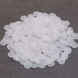 Mini Skater 200Pcs Screw Caps Plastic Self-Tapping Screw Hole Cap Covers for Diameter 7mm Flat Cross Screw Lids Furniture Fittings, (White)