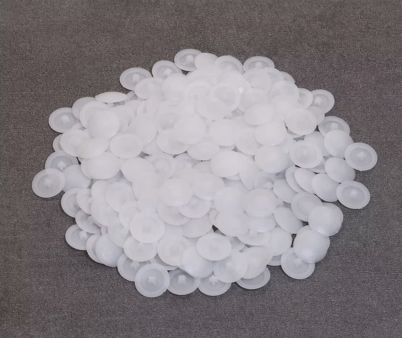 Mini Skater 200Pcs Screw Caps Plastic Self-Tapping Screw Hole Cap Covers for Diameter 7mm Flat Cross Screw Lids Furniture Fittings, (White)