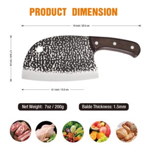 TJ POP Chinese Cleaver Knife 6.2 inches, Ultra Sharp Lightweight Meat Cleaver, Full-tang Chopping Knife 30Cr13 Steel Blade Thickness 1.5 mm, Fish Shape Series HP01003