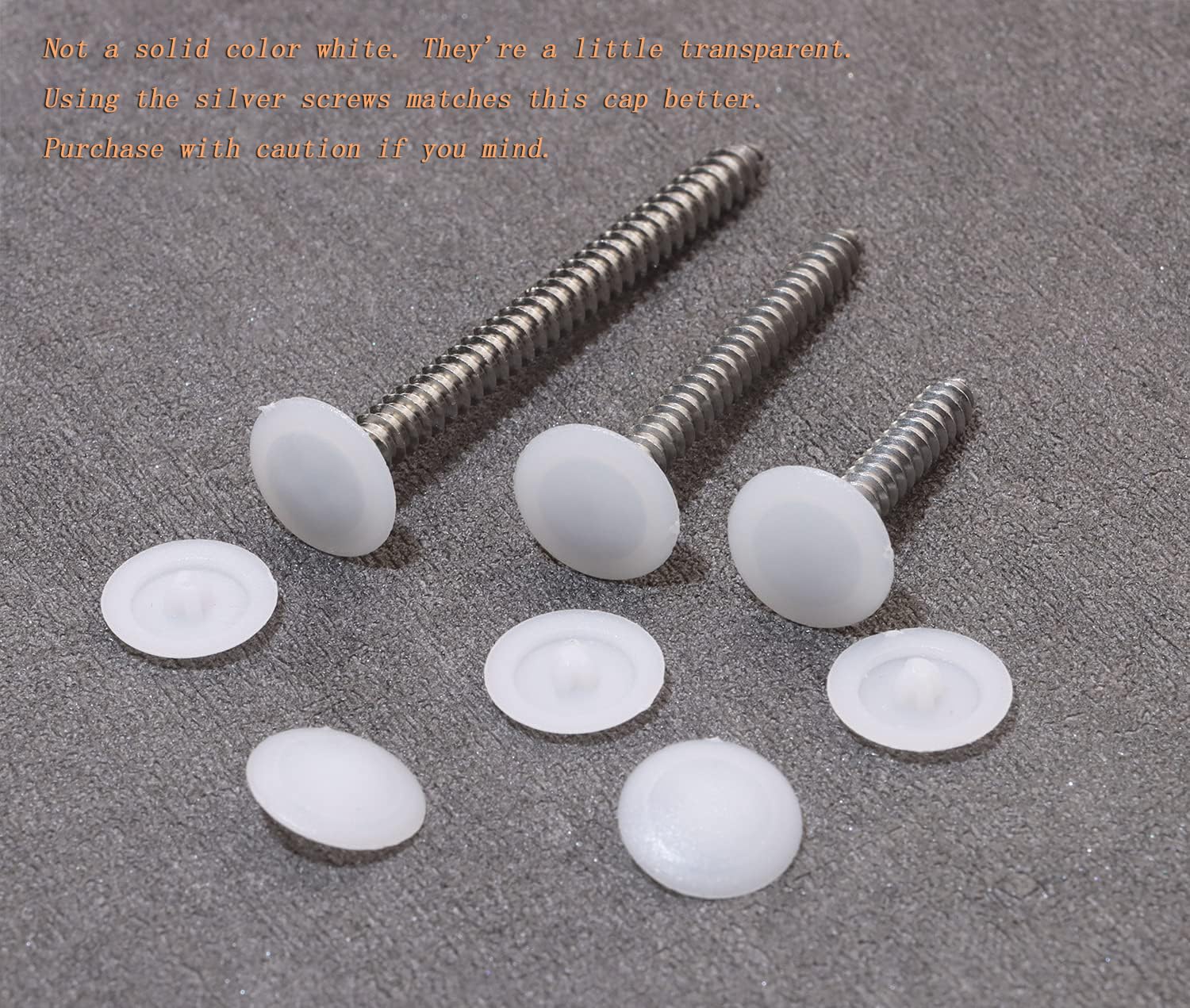 Mini Skater 200Pcs Screw Caps Plastic Self-Tapping Screw Hole Cap Covers for Diameter 7mm Flat Cross Screw Lids Furniture Fittings, (White)