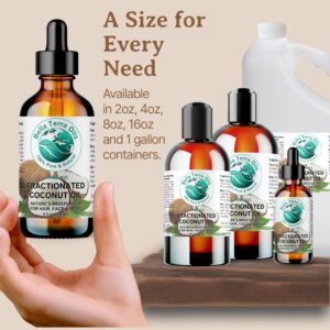 Bella Terra Oils - Organic Fractionated Coconut Oil (MCT) 4 oz - A Treasured Elixir from Coconut, Enriched with Caprylic & Capric Acid, The Ultimate Carrier for Mixing Oils