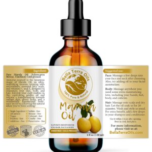 Bella Terra Oils - Marula Face Oil 4oz - The Touch of Nature's Purest, Packed with Vitamin B & Vitamin A, A Glow-Boosting Sensation