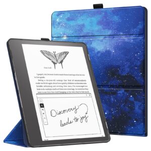 fintie trifold case for kindle scribe (2024/2022 release) - ultra lightweight slim shell foldable stand cover with auto sleep/wake for 10.2" amazon kindle scribe 2024/2022, starry sky