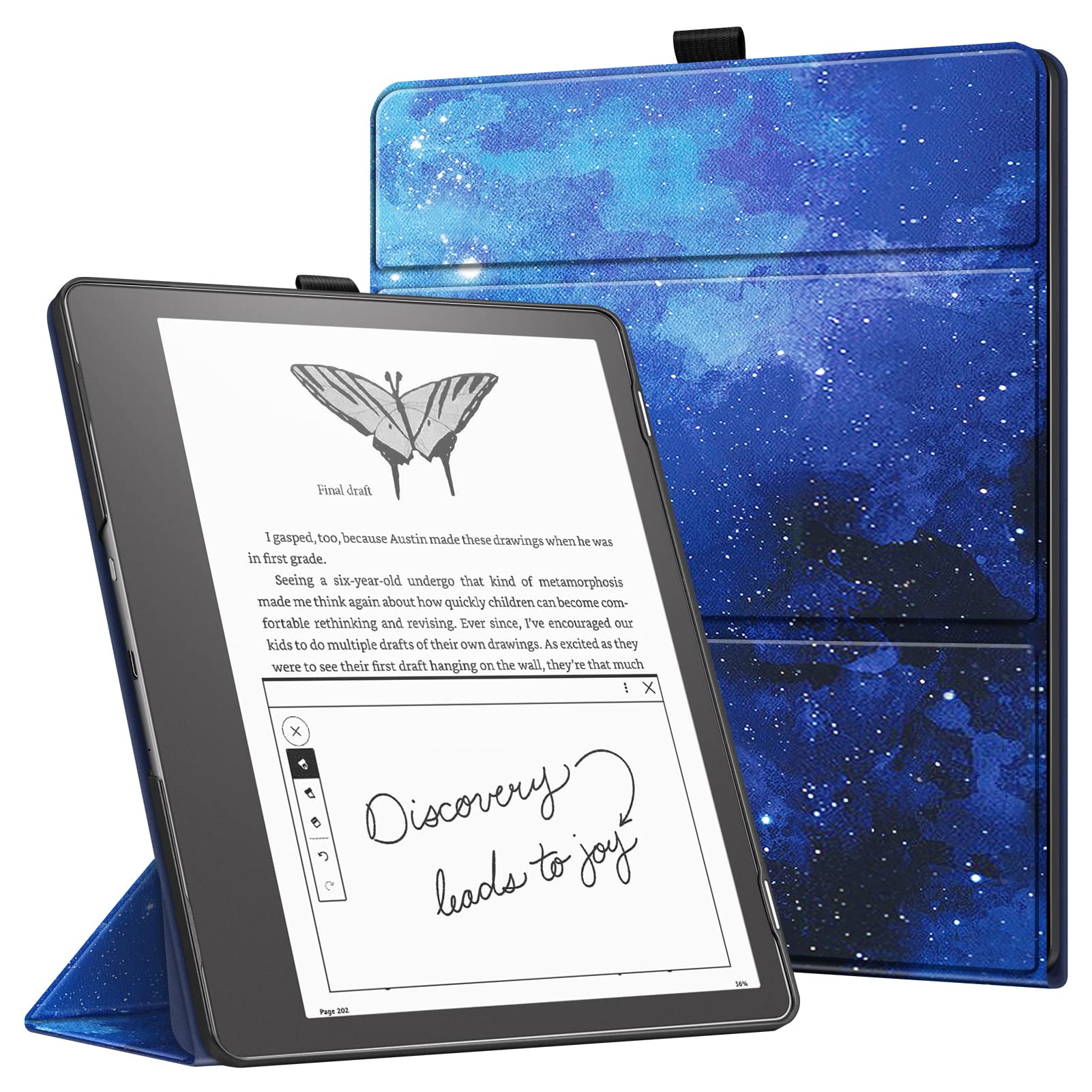 Fintie Trifold Case for Kindle Scribe (2024/2022 Release) - Ultra Lightweight Slim Shell Foldable Stand Cover with Auto Sleep/Wake for 10.2" Amazon Kindle Scribe 2024/2022, Starry Sky