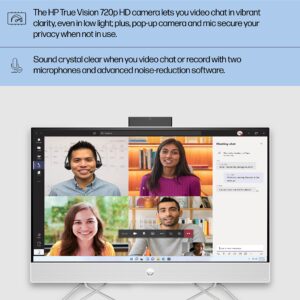 HP All-in-One PC, 23.8" FHD Micro-Edge Touchscreen Display, AMD Ryzen 5 Processor, AMD Radeon Graphics, 12 GB RAM, 512 GB SSD, Windows 11 Home OS, Wi-Fi (24-cb1142, 2022) (Renewed)